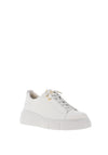 Paul Green Pebbled Leather Platform Trainers, White