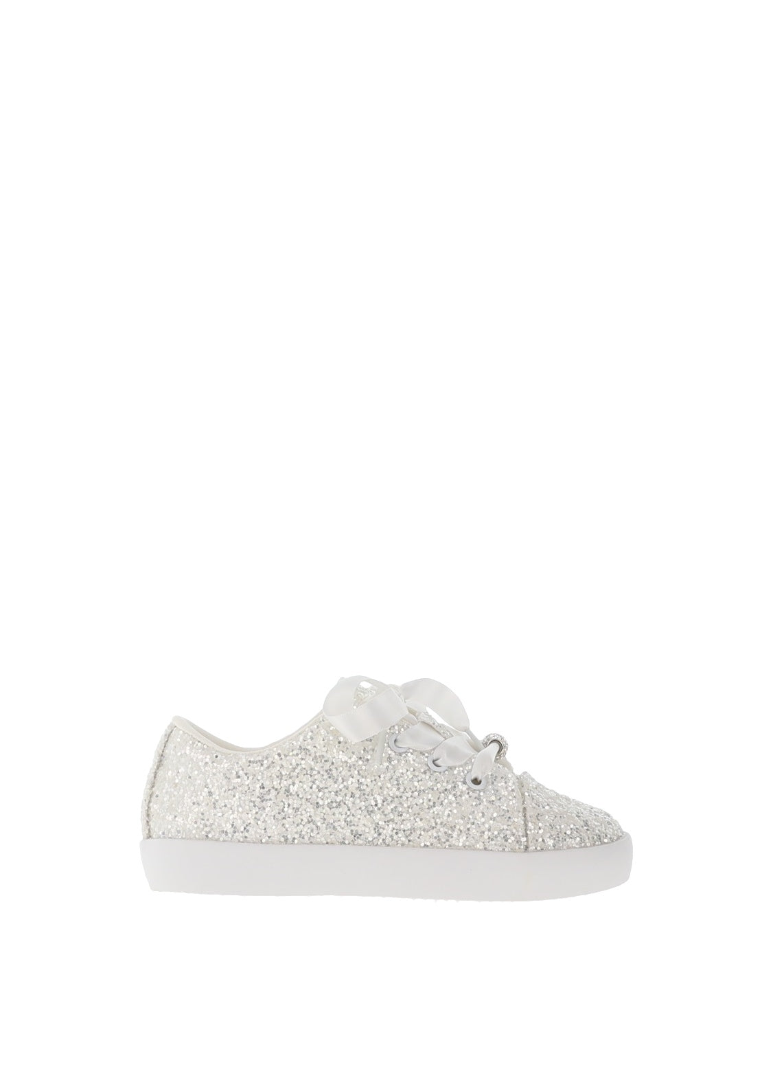 Paula’s Communion Glitter Trainer, White