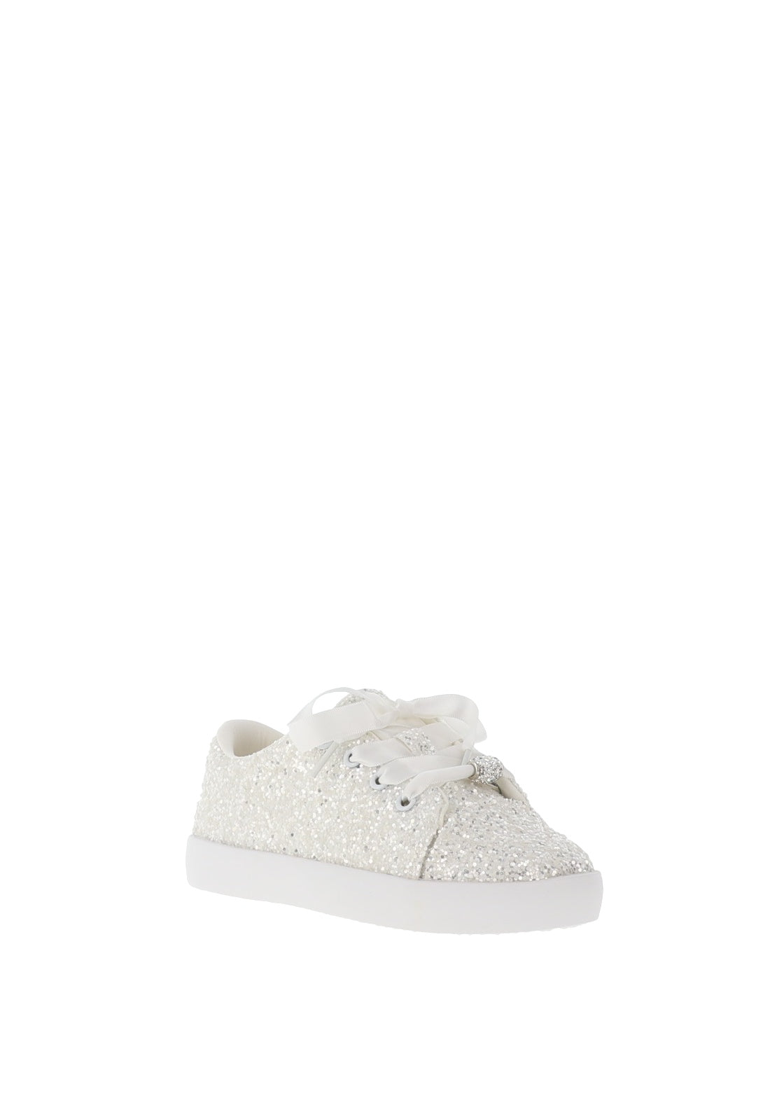 Paula’s Communion Glitter Trainer, White