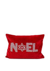 Peggy Wilkins Beaded Noel Cushion, Red