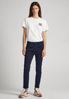 Pepe Jeans Violet High Rise Tapered leg Jean, Dark Denim