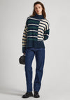Pepe Jeans Denver Striped Turtleneck Sweater, Regent Green