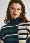 Pepe Jeans Denver Striped Turtleneck Sweater, Regent Green