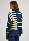 Pepe Jeans Denver Striped Turtleneck Sweater, Regent Green