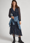 Pepe Jeans Iris Floral Chiffon Midi Dress, Multi