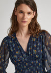 Pepe Jeans Iris Floral Chiffon Midi Dress, Multi