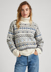 Pepe Jeans Elsa Turtleneck Jacquard Knit Sweater, Multi
