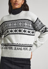 Pepe Jeans Elodi Nordic Crew Neck Sweater, Ivory