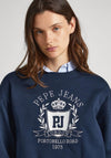 Pepe Jeans Vanesa Vintage Logo Print Sweatshirt, Dulwich Blue