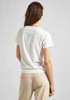 Pepe Jeans Claritza Logo Print T-Shirt, Mousse White