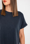 Pepe Jeans Liu Embroidered Cotton T-Shirt, Dulwich Blue