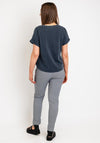 Pepe Jeans Liu Embroidered Cotton T-Shirt, Dulwich Blue