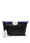 Pepe Moll Woven Crossbody Bag, Black