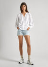 Pepe Jeans Ewan Embroidered Detail Blouse, White