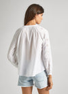 Pepe Jeans Ewan Embroidered Detail Blouse, White