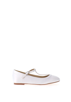 Perfect Kids Girls Gracie Satin Communion Shoes, White