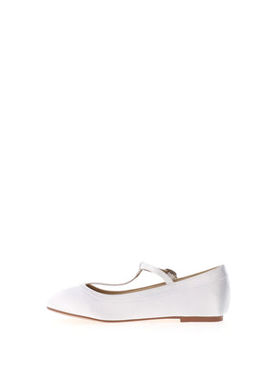 Perfect Kids Girls Gracie Satin Communion Shoes, White