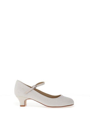 Perfect Kids Girls Kylie Glitter Communion Shoes, White