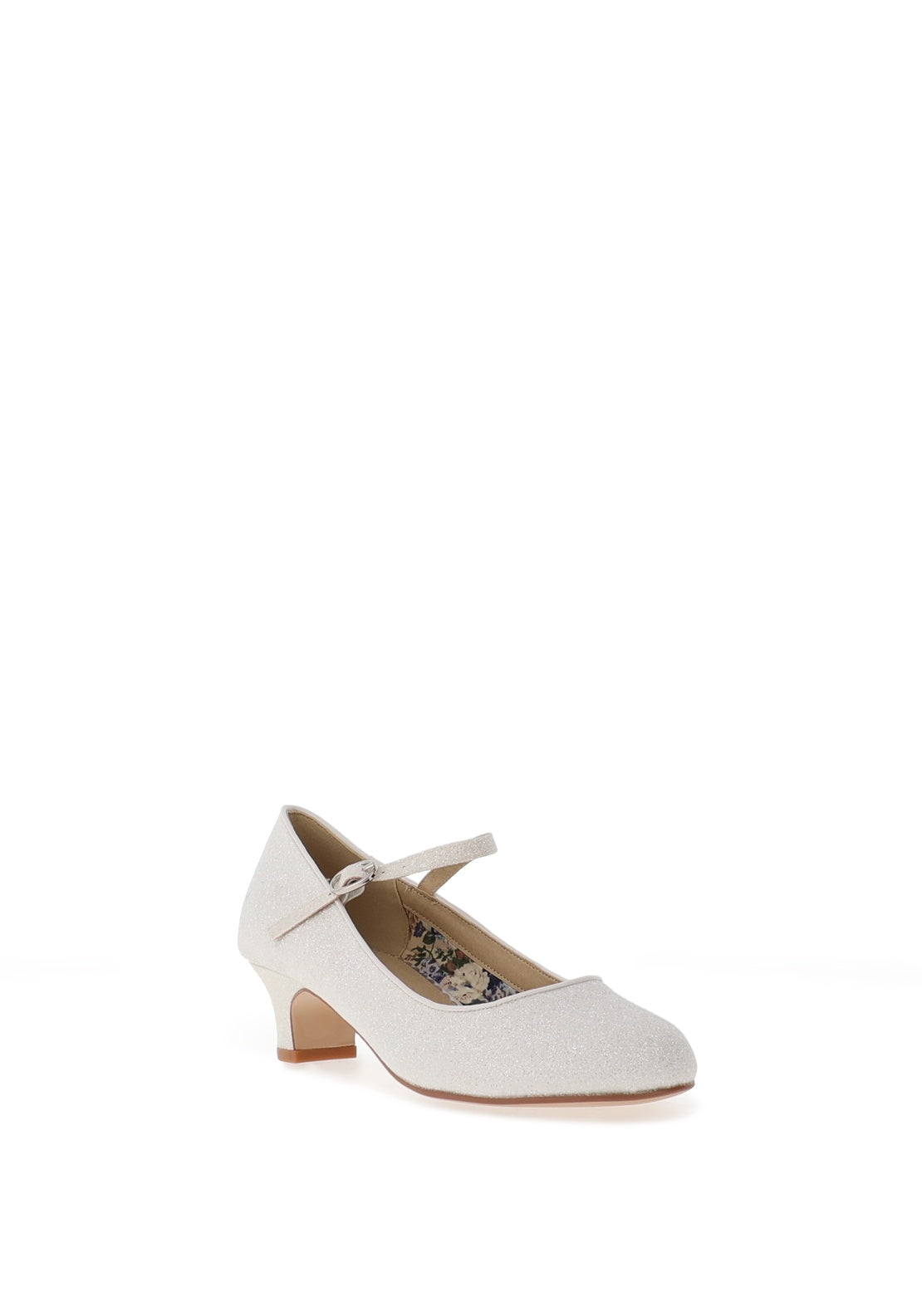 Perfect Kids Girls Kylie Glitter Communion Shoes, White