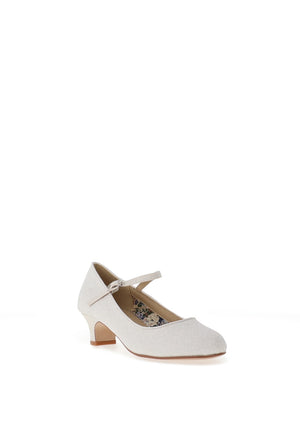 Perfect Kids Girls Kylie Glitter Communion Shoes, White