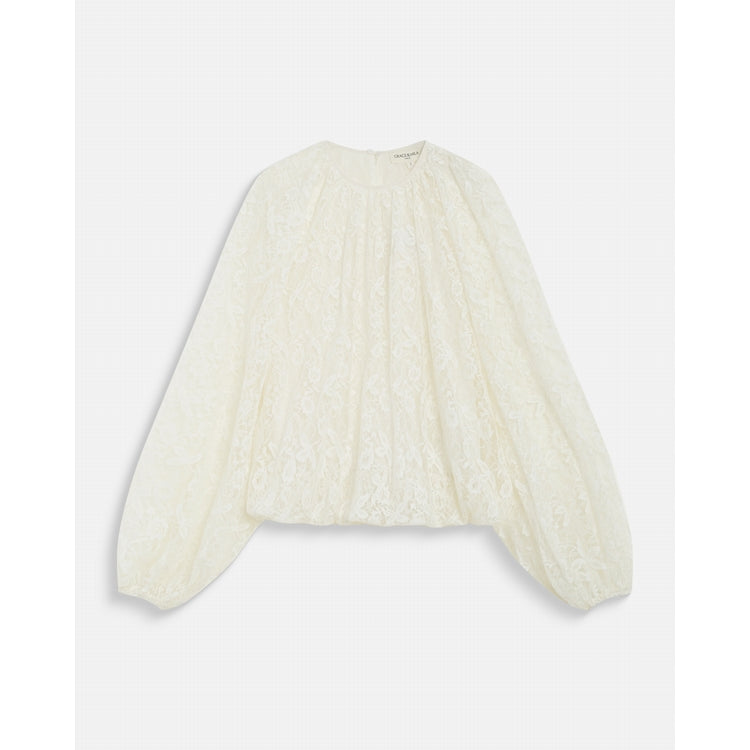 Grace & Mila Beth Lace Detail Blouse, Off-White