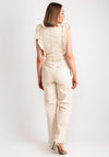 Pieces Muji Ruffle Denim Jumpsuit, Raw Cotton