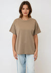 Pieces Skylar Oversized T-Shirt, Beige