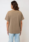 Pieces Skylar Oversized T-Shirt, Beige