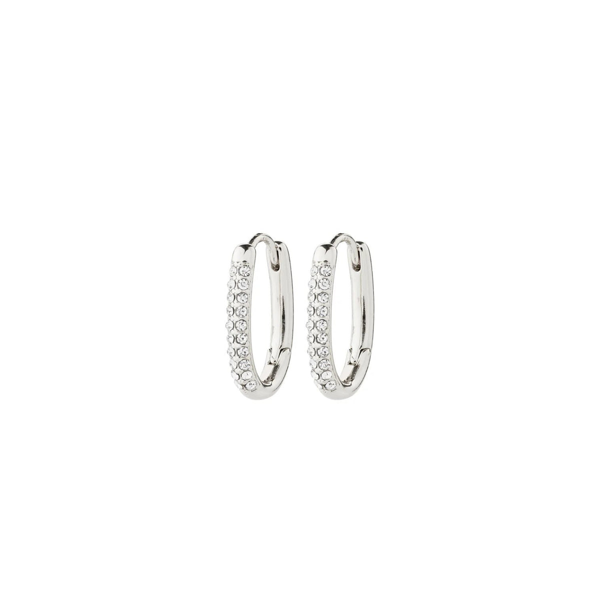 Pilgrim Amiri CZ Oval Hoops, Silver