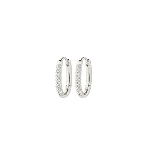 Pilgrim Amiri CZ Oval Hoops, Silver