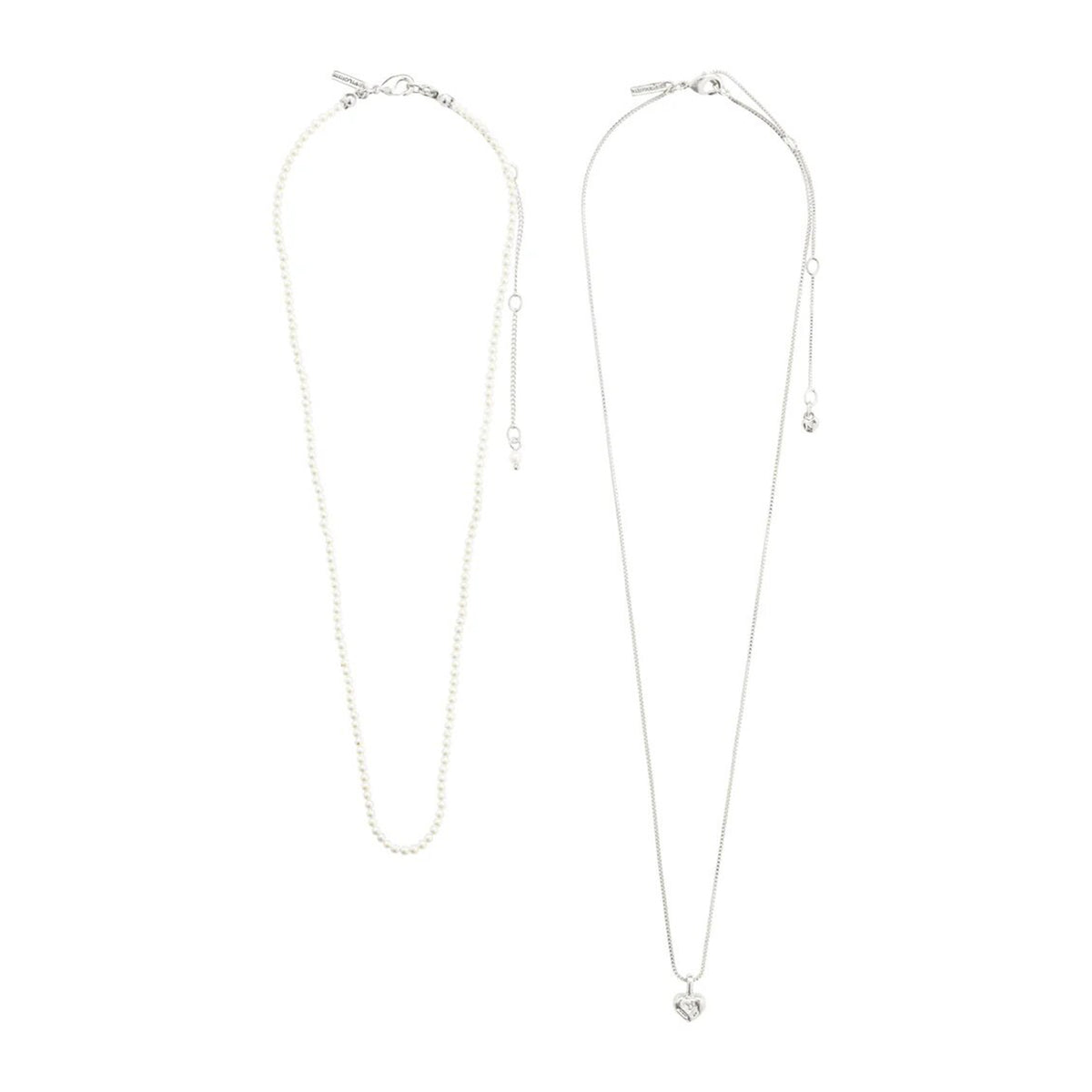 Pilgrim Arlet Set of Two Necklaces, Silver