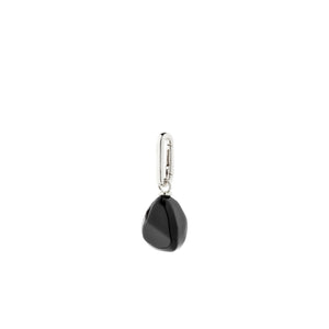 Pilgrim Charm Black Agate Pendant Charm, Silver