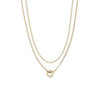 Pilgrim Blossom Crystal Pendant Necklace, Gold