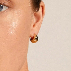 Pilgrim Alexane Chunky Mini Hoop Earrings, Gold