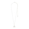 Pilgrim Focus Triangle Pendant Necklace, Silver