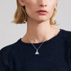 Pilgrim Focus Triangle Pendant Necklace, Silver