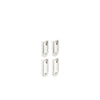 Pilgrim Stay Set of Two Oval Hoops, Silver