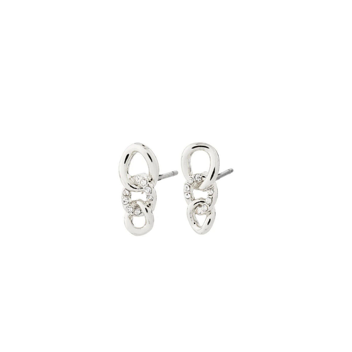 Pilgrim Wrenley Cable Chain Earrings, Silver