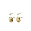 Pilgrim Jola Freshwater Pearl 2in1 Earrings Set, Gold