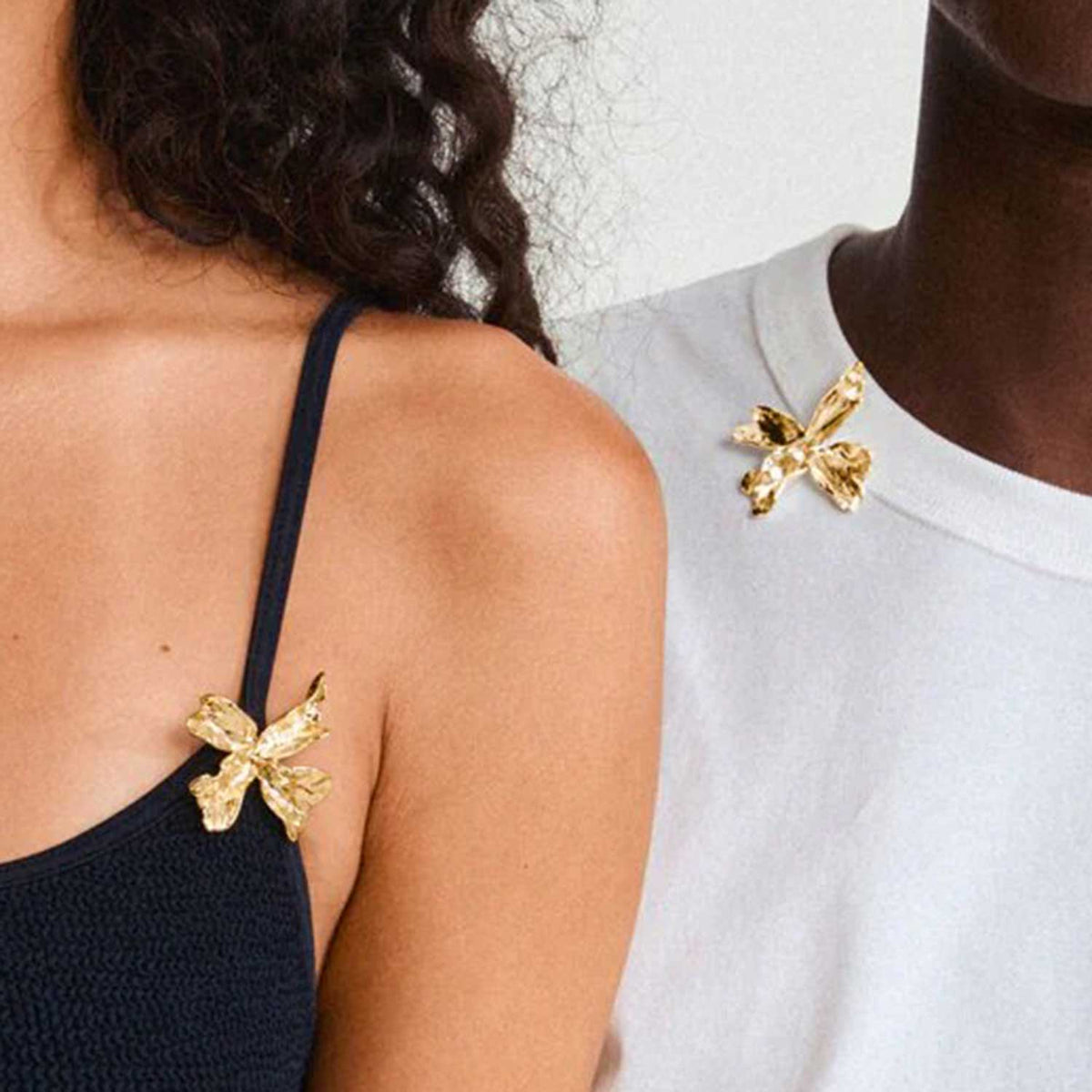 Pilgrim Dream Gold Plater Flower Brooch, Gold
