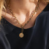 Pilgrim Charm Horoscope Reversible Pendant, Gold