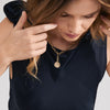 Pilgrim Charm Horoscope Reversible Pendant, Gold