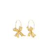 Pilgrim Dream Flower Hoop Earrings, Gold