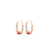 Pilgrim Dream Gold Plated Beaded Hoop Earrings, Gold