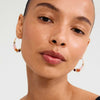 Pilgrim Dream Gold Plated Beaded Hoop Earrings, Gold