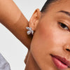 Pilgrim Dream Flower Earrings, Silver