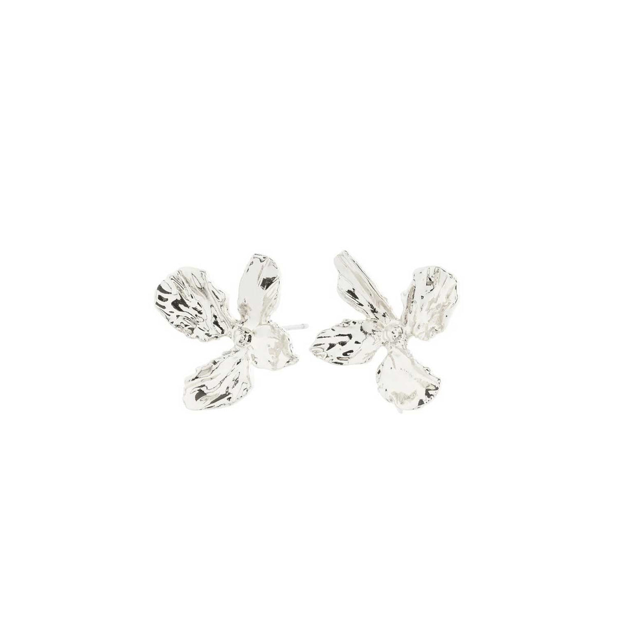 Pilgrim Dream Flower Earrings, Silver