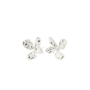Pilgrim Dream Flower Earrings, Silver