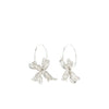 Pilgrim Dream Gold Plated Flower Hoop Earrings, Silver