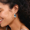 Pilgrim Dream Silver Plated Beaded Hoop Earrings, Silver